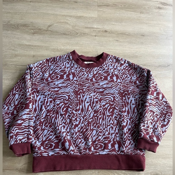 Madewell Sweatshirt Women's XS Tigerized Print Oversized Pullover Sweatshirt - Picture 3 of 9